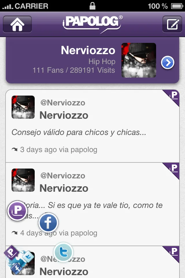 Papolog app screen 2 of 4